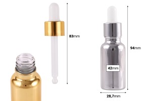 Glasflasche 20ml mit Tropfer für Kosmetikprodukte-2