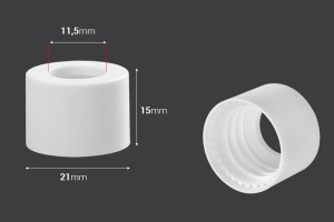 Kunststoffring für Tropfer 5 bis 100 ml mat weißer-εικόνα_διαστάσεις