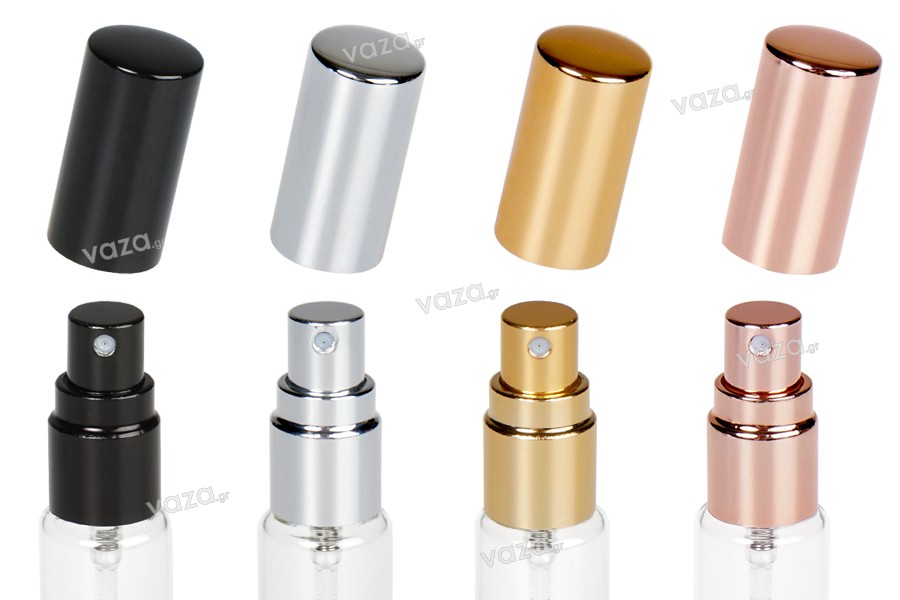 Glass bottle 10 ml transparent with spray and aluminum cap for perfumes - 6 pcs