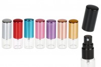 Glass bottle 3 ml transparent with spray and aluminum cap for perfumes - 6 pcs