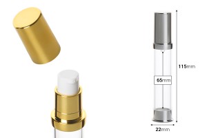 Tube acrylique airless pour crème de 15 ml-εικόνα_διαστάσεις