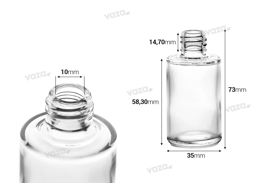 Ofertë speciale! Shishe parfumi 30ml xhami të rrumbullakët (18/415) - Nga 0,44 € në 0,22 € për copë (porosi minimale: 1 kuti)