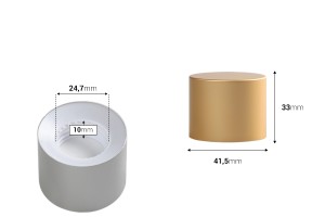 Couvercle en plastique PP24 avec revêtement en aluminium et joint interne-3
