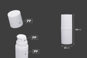 Airless Flasche für Creme 5ml in weißer Farbe-εικόνα_διαστάσεις