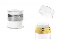 Βαζάκι airless ακρυλικό 15 ml με διάφανο καπάκι
