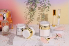 Βαζάκι airless ακρυλικό 50 ml με διάφανο καπάκι