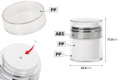 Βαζάκι airless ακρυλικό 50 ml με διάφανο καπάκι