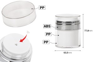 Pot acrylique airless de 50 ml avec couvercle transparent-εικόνα_διαστάσεις