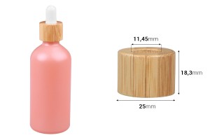 Anneau en plastique avec revêtement en bois pour compte-gouttes de 5 à 100 ml-2