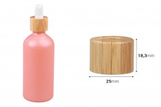 Anneau en plastique avec revêtement en bois pour compte-gouttes de 5 à 100 ml