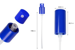 Sprühen Sie PP18/410-Kunststoff mit externer Feder, geeignet für wässriges Öl (Injektion).-εικόνα_διαστάσεις