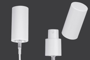 Spray plastique PP18/410 de couleur blanche pour bouteilles d'huiles essentielles-1