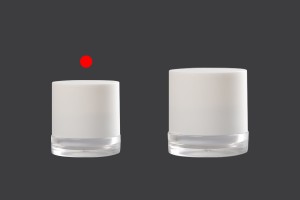 Acrylglas 30ml in weißer Farbe mit Kunststoffdeckel, Dichtung und Spatel-5