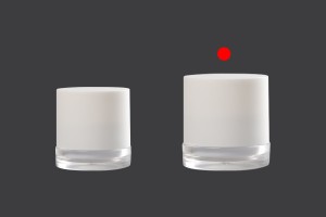 Acrylglas 50ml in weißer Farbe mit Plastikdeckel, Dichtung und Spatel-5