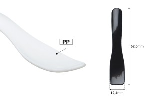 Spatul 62.6 mm plastike (PP) në ngjyrë të zezë ose të bardhë për krem - 50 copë-imazh_dimensione
