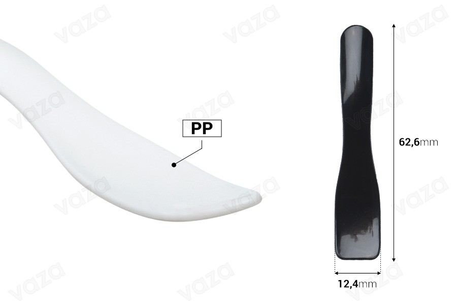 Spachtel 62,6 mm Kunststoff (PP) in Schwarz oder Weiß für Creme - 50 Stk-bildabmessungen