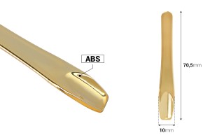 Spachtel für Cremes aus Kunststoff (ABS) gold 70,5 mm - 24 Stk-2