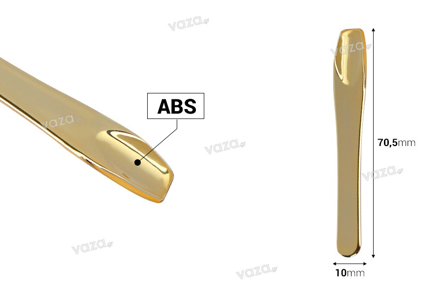 Spatula për krem plastike (ABS) ari 70.5 mm - 24 copë