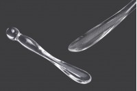 Spatula for cream plastic (PS) 78 mm transparent with round end - 50 pcs