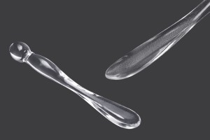Plastikspachtel für Cremes (PS) 78 mm transparent mit rundem Ende - 50 Stk-1