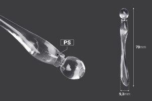 Plastikspachtel für Cremes (PS) 78 mm transparent mit rundem Ende - 50 Stk-2