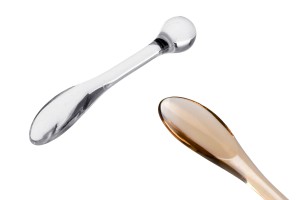 Spatola per crema plastica (PS) 78 mm con estremità tonda - 50 pz-εικόνα_προϊοντική