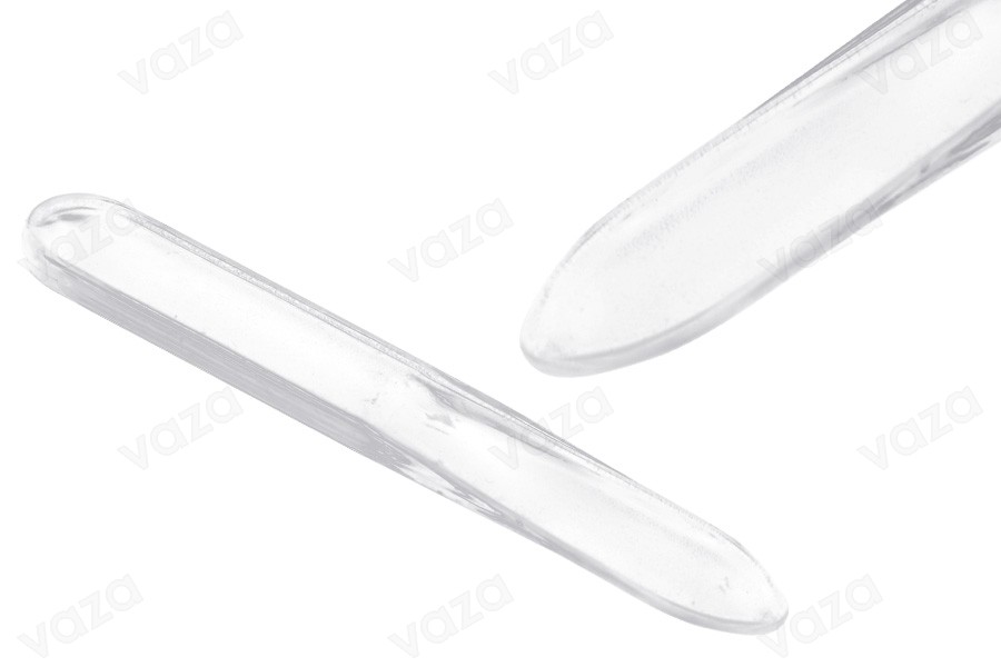 Spatula for plastic cream (PS) 67.5 mm transparent - 50 pcs-image_product
