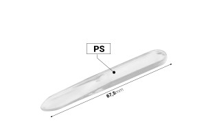 Spatul plastike për krem (PS) 67,5 mm transparente - 50 copë                      -imazh_grup