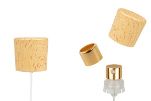Sprühverschluss im Holzdesign für Parfümflaschen mit Crimp-Sicherheitsverschluss 15mm-εικόνα_προϊοντική
