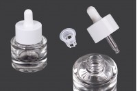 20 ml Glasflasche mit Tropfer und Abtropffläche