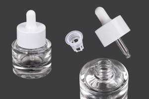 Γυάλινο μπουκαλάκι 20 ml με σταγονόμετρο και αποστραγγιστήρα-εικόνα_προϊοντική