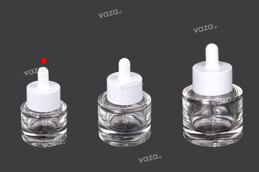 20 ml Glasflasche mit Tropfer und Abtropffläche