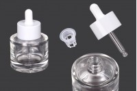 Glass bottle 50 ml with dropper and drainer