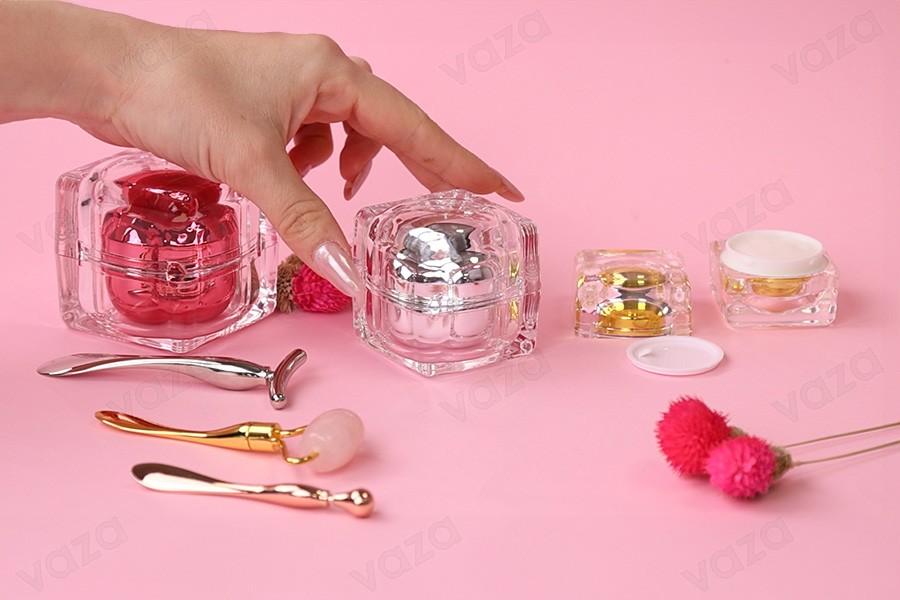 Vasetto di lusso da 30 ml per crema, in acrilico con guarnizione interna sul tappo e plastica nel vasetto-gruppo_immagini
