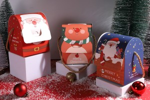 Weihnachtsbox - Geschenktüte mit Griff 100x90x125 mm - 25 Stück-6