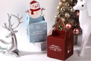 Boîte cadeau de Noël en papier 85 x 85 x 100 mm - 25 pcs-6