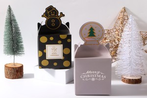 Boîte cadeau de Noël en papier 85 x 85 x 100 mm - 25 pcs-7