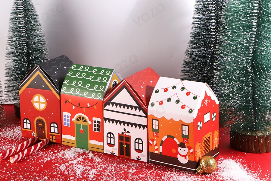 Christmas paper gift box 85x85x140mm - 10 pcs Christmas paper gift box 85x85x140mm - 10 pcs-εικόνα_σύνθεση