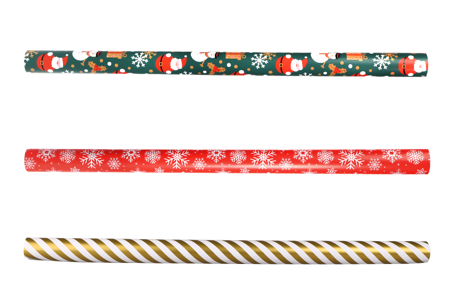 Weihnachts-Geschenkpapier 70cm in einer Rolle von 10 Metern, in verschiedenen Designs