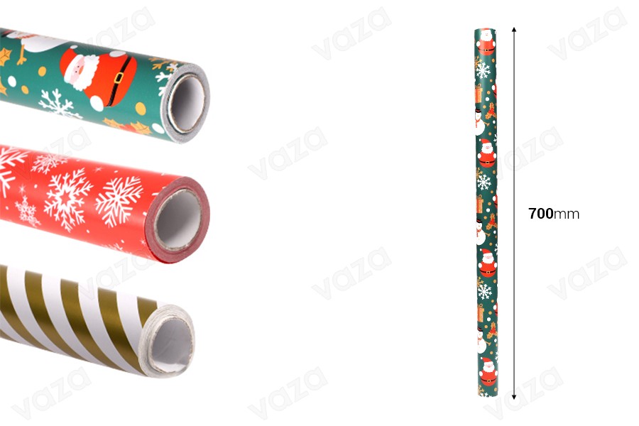 Weihnachts-Geschenkpapier 70cm in einer Rolle von 10 Metern, in verschiedenen Designs Weihnachts-Geschenkpapier 70cm in einer Rolle von 10 Metern, in verschiedenen Designs-εικόνα_διαστάσεις