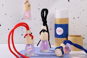 Flacon pour parfum de voiture de 4 ml conique avec couvercle et bouchon en bois - en 25 pcs-εικόνα_σύνθεση