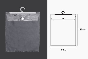 Sacs en plastique 22 x 31 cm avec cintre - 50 pcs-2