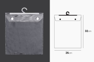 Plastic bags with hanger hook in size 26x32 cm - 25 pcs-2