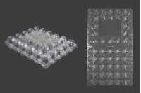 Boîtes à œufs en plastique à 30 compartiments, dimensions 283x236x65 mm - 100 pièces