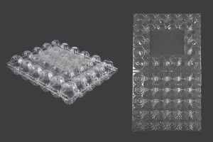 Boîtes à œufs en plastique à 30 compartiments, dimensions 283x236x65 mm - 100 pièces-εικόνα_προϊοντική