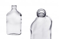 Glass bottle 200 ml in flat - flask shape