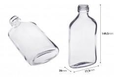 Flacon de sticlă de 200 ml în formă de balon plat