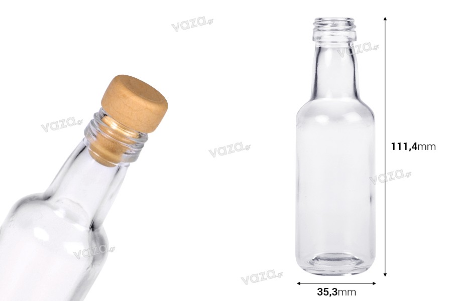 Bottiglia in vetro miniatura da 50 ml