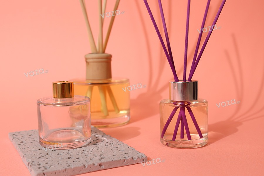 Glass bottle 50 ml in cylindrical shape for reed diffuser