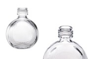 Glass bottle 50 ml (PP24) in round shape - 6 pcs